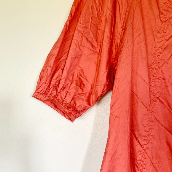 Calypso Silk Coral Shift Dress XS - Picture 3 of 6